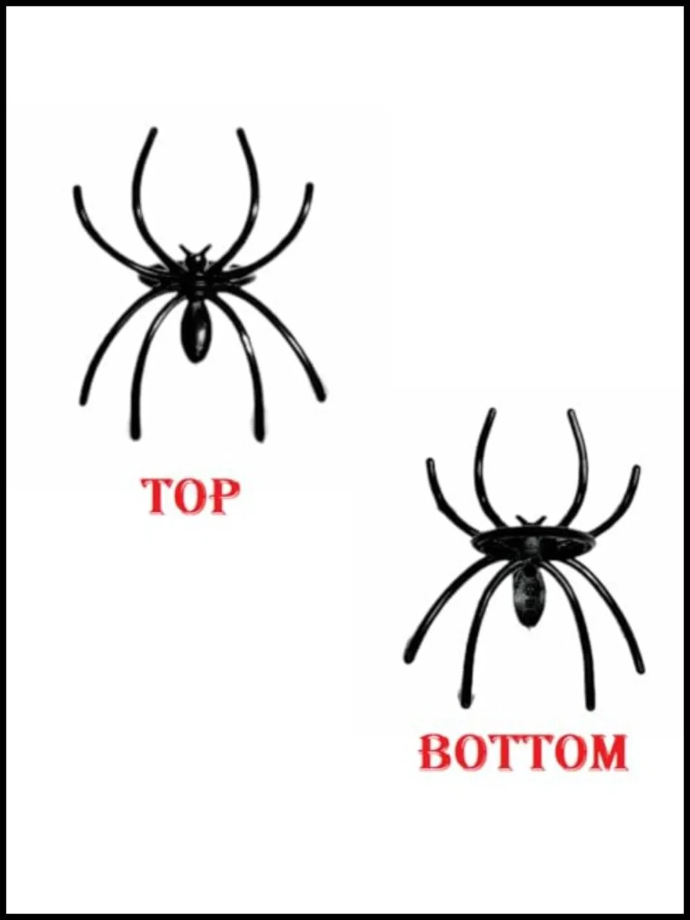 Halloween Realistic Spider Rings 144 Pcs Plastic Kids Size Party Favor Costume